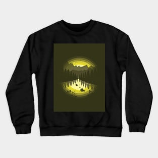 Kayak Silhouette Illustration Crewneck Sweatshirt